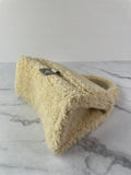 BALENCIAGA Beige Curly Faux Shearling Small Hourglass Top Handle Crossbody/Shoulder Bag