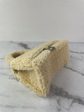 BALENCIAGA Beige Curly Faux Shearling Small Hourglass Top Handle Crossbody/Shoulder Bag