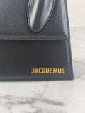 JACQUEMUS Black Le Chiquito Moyen Leather Top Handle Shoulder/Crossbody Bag