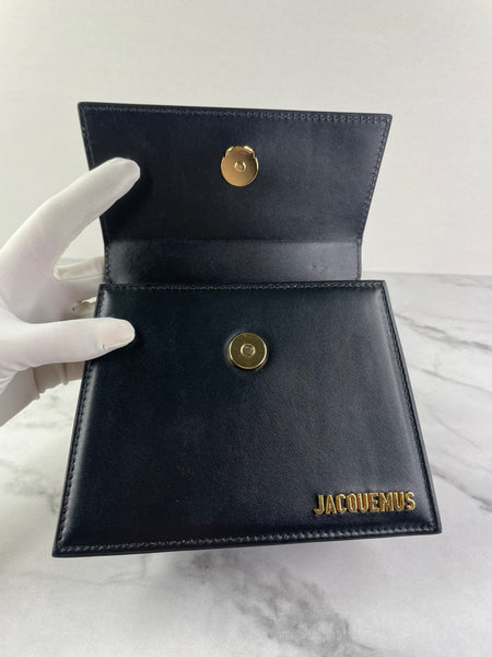 JACQUEMUS Black Le Chiquito Moyen Leather Top Handle Shoulder/Crossbody Bag