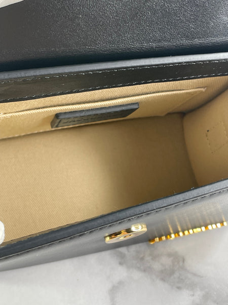 JACQUEMUS Black Le Chiquito Moyen Leather Top Handle Shoulder/Crossbody Bag