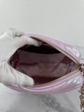 GUCCI Iridescent Escape Pink Nappa Chevron Matelasse Small GG Marmont Chain Shoulder/Crossbody Bag