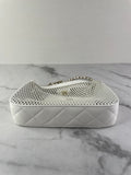 Chanel White Mesh/Lambskin Crossbody/Shoulder Bag with Pouch