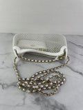 Chanel White Mesh/Lambskin Crossbody/Shoulder Bag with Pouch