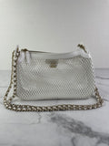 Chanel White Mesh/Lambskin Crossbody/Shoulder Bag with Pouch