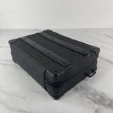 LOUIS VUITTON Black Monogram Embossed Taurillon Leather Handle Soft Trunk Crossbody/Shoulder Bag