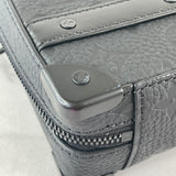 LOUIS VUITTON Black Monogram Embossed Taurillon Leather Handle Soft Trunk Crossbody/Shoulder Bag