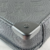 LOUIS VUITTON Black Monogram Embossed Taurillon Leather Handle Soft Trunk Crossbody/Shoulder Bag