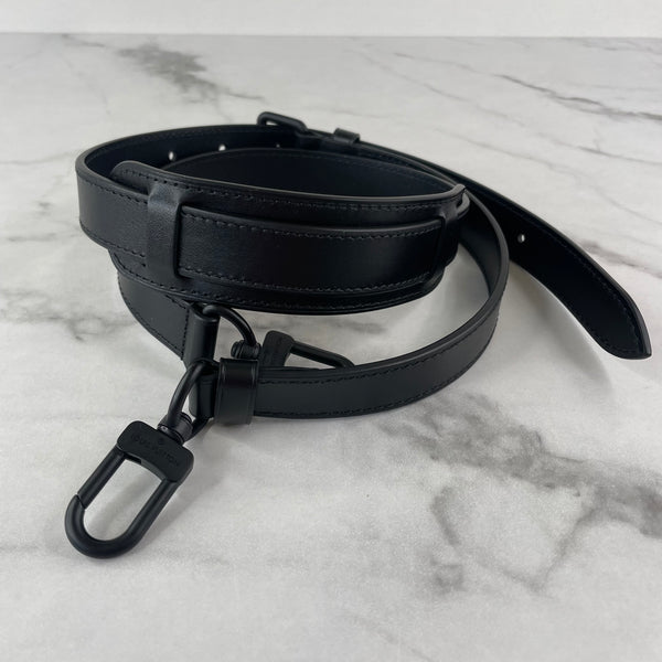 LOUIS VUITTON Black Monogram Embossed Taurillon Leather Handle Soft Trunk Crossbody/Shoulder Bag