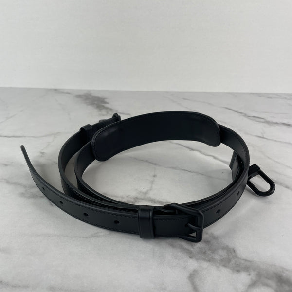 LOUIS VUITTON Black Monogram Embossed Taurillon Leather Handle Soft Trunk Crossbody/Shoulder Bag
