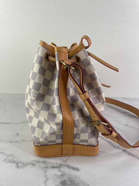 LOUIS VUITTON Damier Azur Noé BB bucket crossbody/shoulder bag