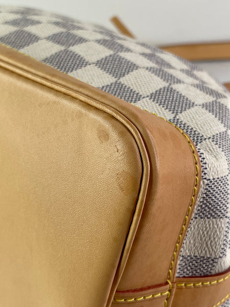 LOUIS VUITTON Damier Azur Noé BB bucket crossbody/shoulder bag