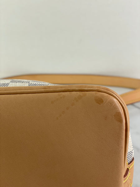 LOUIS VUITTON Damier Azur Noé BB bucket crossbody/shoulder bag