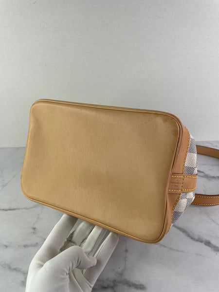 LOUIS VUITTON Damier Azur Noé BB bucket crossbody/shoulder bag