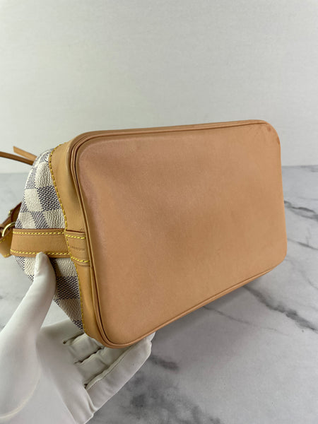 LOUIS VUITTON Damier Azur Noé BB bucket crossbody/shoulder bag