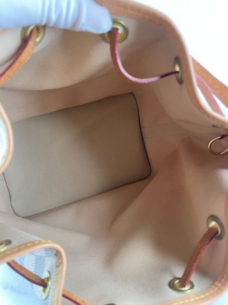 LOUIS VUITTON Damier Azur Noé BB bucket crossbody/shoulder bag