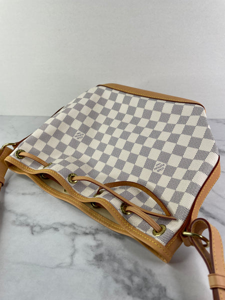 LOUIS VUITTON Damier Azur Noé BB bucket crossbody/shoulder bag