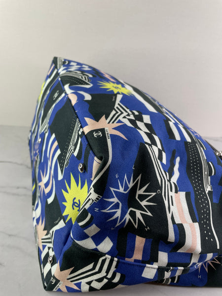 CHANEL Multicolor Canvas Large La Pausa Bay Shopping Tote Shoulder Bag