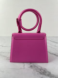 JACQUEMUS Pink Smooth Calfskin Le Chiquito Noeud Crossbody/Shoulder Bag