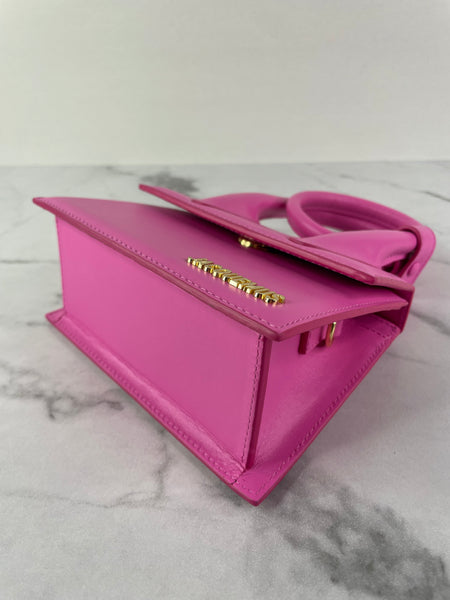 JACQUEMUS Pink Smooth Calfskin Le Chiquito Noeud Crossbody/Shoulder Bag