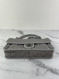 CHANEL Light Grey Caviar Quilted Medium French Riviera Flap Shoulder/Crossbody Bag