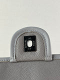 CHANEL Light Grey Caviar Quilted Medium French Riviera Flap Shoulder/Crossbody Bag