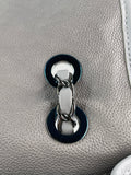 CHANEL Light Grey Caviar Quilted Medium French Riviera Flap Shoulder/Crossbody Bag