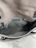 CHANEL Light Grey Caviar Quilted Medium French Riviera Flap Shoulder/Crossbody Bag