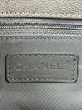 CHANEL Light Grey Caviar Quilted Medium French Riviera Flap Shoulder/Crossbody Bag