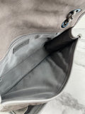 CHANEL Light Grey Caviar Quilted Medium French Riviera Flap Shoulder/Crossbody Bag