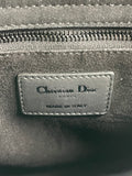 Christian Dior Ultra Black Matte Calfskin Cannage Studded Medium Supple Lady Dior Crossbody/Shoulder Bag