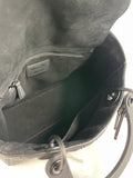 Christian Dior Ultra Black Matte Calfskin Cannage Studded Medium Supple Lady Dior Crossbody/Shoulder Bag