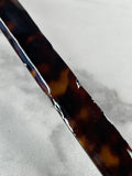 CHANEL CC Brown Leopard Print Patent Leather Skinny Belt Size 75/30