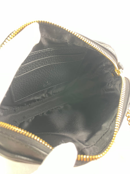 GUCCI Black GG Marmont mini camera crossbody/shoulder bag