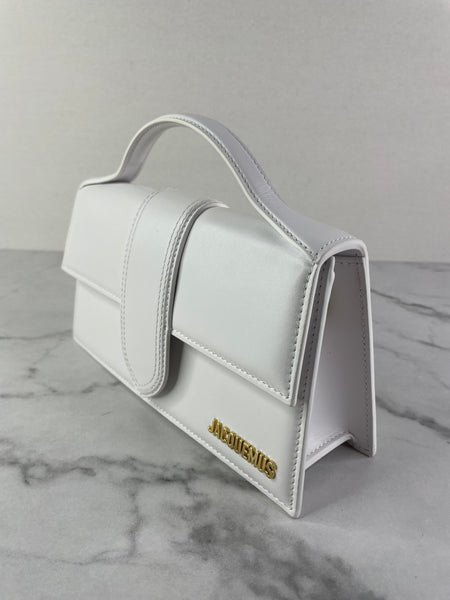 JACQUEMUS White Le Grand Bambino Shoulder/Crossbody Bag