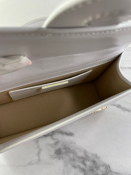 JACQUEMUS White Le Grand Bambino Shoulder/Crossbody Bag