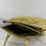 Prada Saffiano Pale Yellow Saffiano Lux Double Zip Medium Crossbody/Shoulder Bag