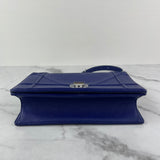 CHRISTIAN DIOR Blue Medium Diorama Crossbody/Shoulder Flap Bag