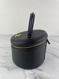VALENTINO Vlogo Black Leather Jewelry Box/Signature Vanity Case