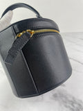 VALENTINO Vlogo Black Leather Jewelry Box/Signature Vanity Case