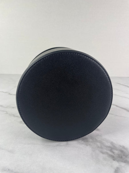 VALENTINO Vlogo Black Leather Jewelry Box/Signature Vanity Case