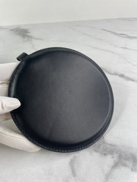 VALENTINO Vlogo Black Leather Jewelry Box/Signature Vanity Case