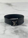 LOUIS VUITTON Monogram Eclipse LV Slim Bracelet