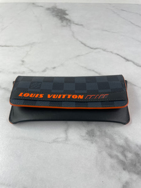 LOUIS VUITTON Damier Cobalt Race Woody Glasses Case