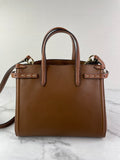 Valentino Garavani Tobacco Brown Leather Antibes Small Shopping Tote Shoulder/Crossbody Bag