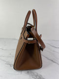 Valentino Garavani Tobacco Brown Leather Antibes Small Shopping Tote Shoulder/Crossbody Bag