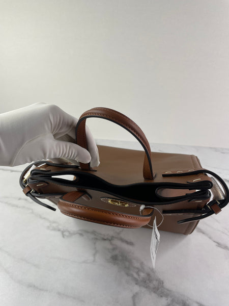 Valentino Garavani Tobacco Brown Leather Antibes Small Shopping Tote Shoulder/Crossbody Bag