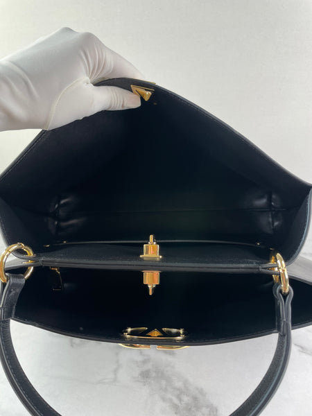 VALENTINO GARAVANI Black 2gether Leather Top Handle Shoulder/Crossbody Bag