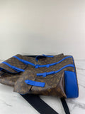 LOUIS VUITTON Monogram Macassar Blue Christopher MM Backpack