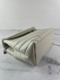SAINT LAURENT Cream/Off White Small Loulou Matelassé Leather Crossbody/Shoulder Bag